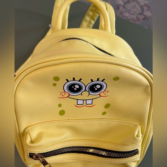 Spongebob SquarePants Mini Backpack Purse Yellow - Picture 2 of 11